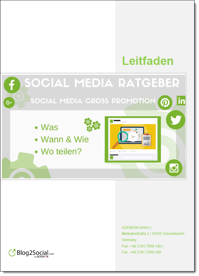 Ratgeber Social Media Cross Promotion