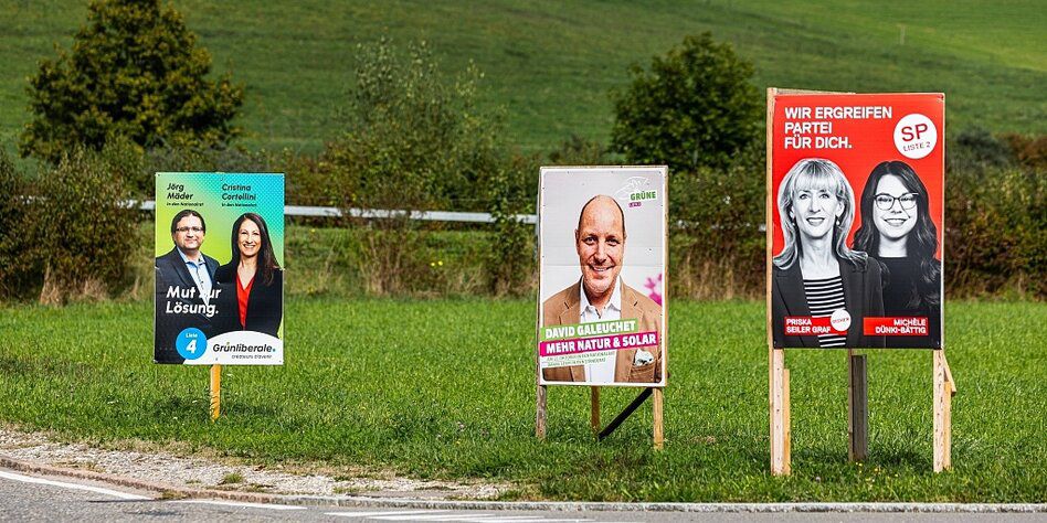 Wahlkampf in der Schweiz: Zwischen Heuballen und Banken