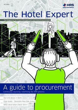 The Hotel Expert - A guide to procurement Continuous sourcing: redefining the RFP process - HRS Global Hotel Solutions