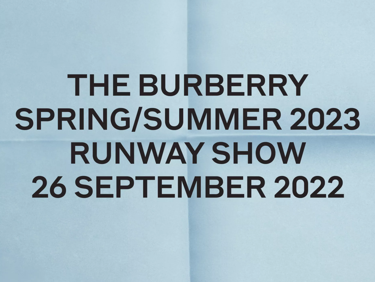 Livestream: Burberry Fashionshow für Frühjahr/Sommer 2023