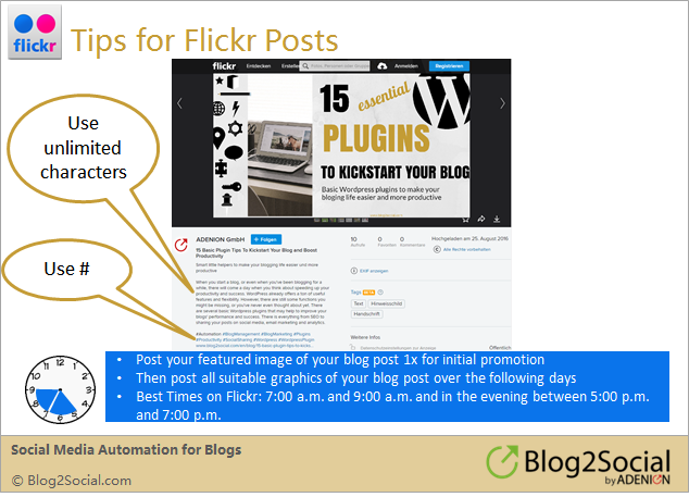 Social media sharing: How to share your blog post on Flickr 