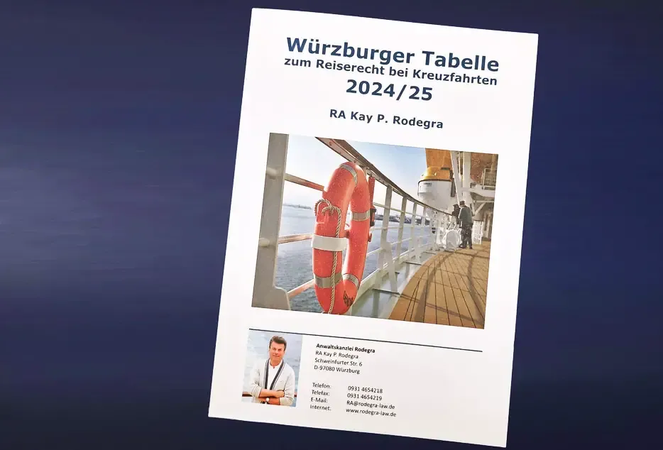 Kreuzfahrt-Reiserecht: „Würzburger Tabelle“ umfangreich aktualisiert