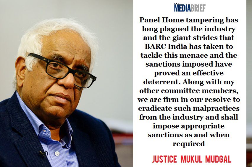 image Justice Mukul Mudgal praises BARC India's efforts against Panel Tampering-MediaBrief